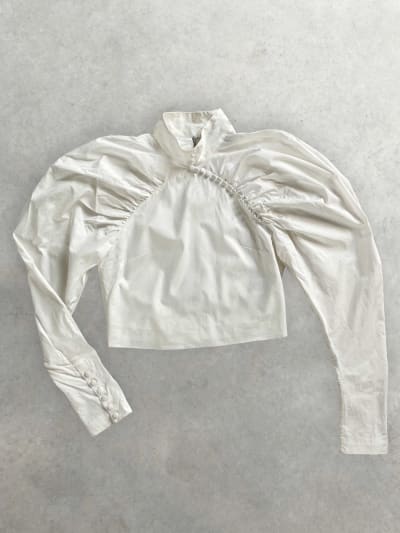 Photo du produit Blouse Blanche Rotate à Manches Gigot et Boutons