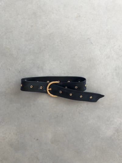 Photo du produit Ceinture Balmain en Denim Ciré Noir