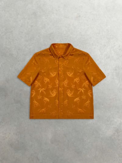 Photo du produit Chemisette Orange Leloup en Jacquard de Soie