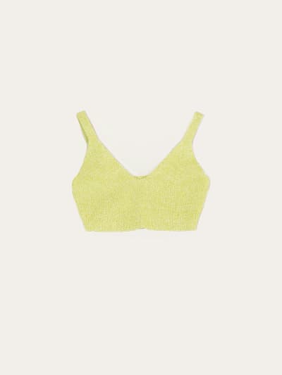 Photo du produit Crop Top Vert Citron en Maille