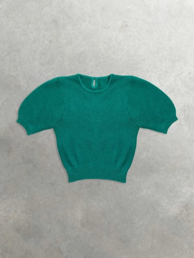 Photo du produit Pull Col Rond Vintage Turquoise