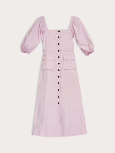 Photo du produit Robe Ganni en Toile de Coton Rose 