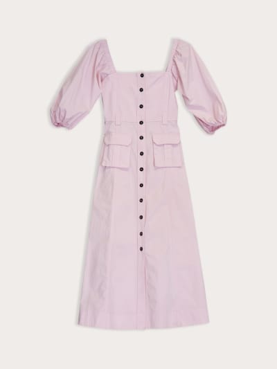 Photo du produit Robe Ganni en Toile de Coton Rose