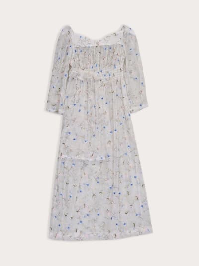 Photo du produit Robe Transparente House Of Sunny Brodée de Fleurs