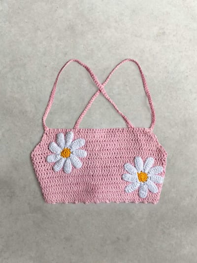 Photo du produit Top Mathilda Roks Crochet Rose