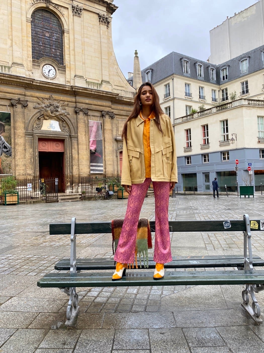 Photo du look Pant Rose Chemise Orange no 1