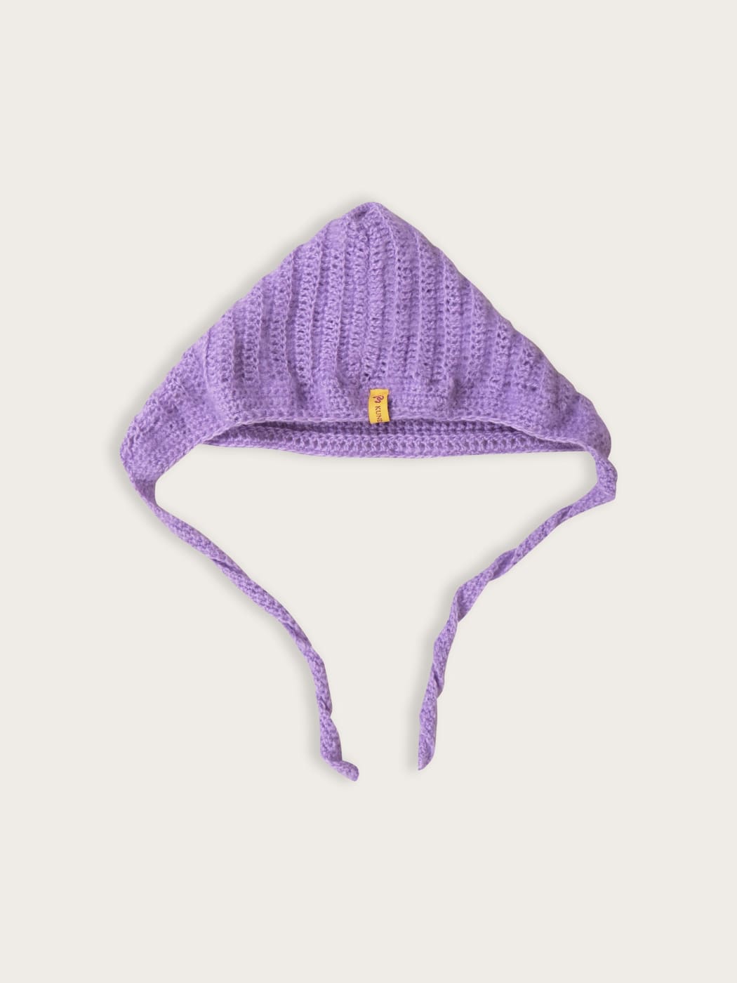 Photo principale du produit Balaclava en mohair mauve de la marque Kundalini Knitwear