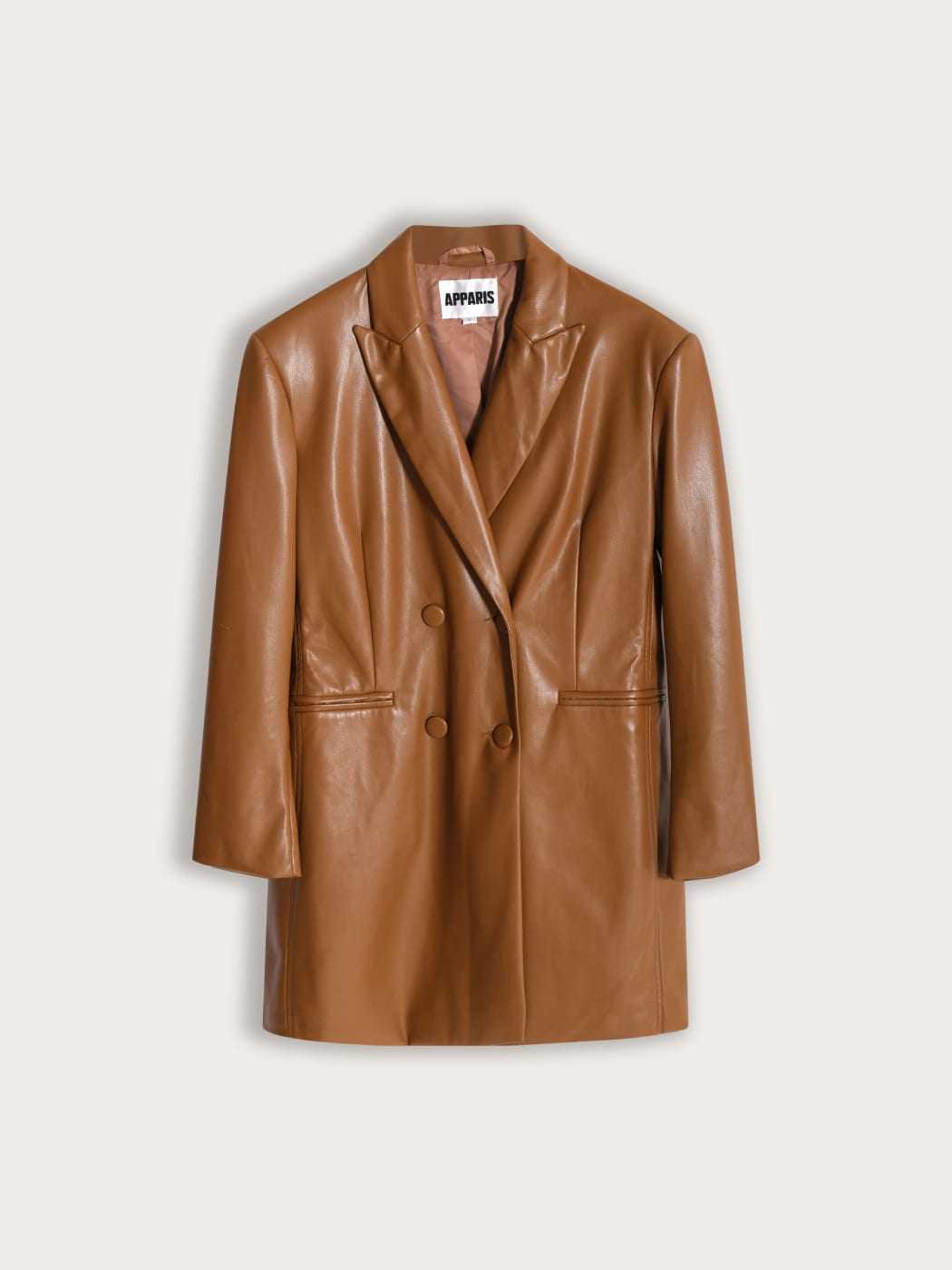 Photo principale du produit Blazer Camel Effet Cuir  de la marque Apparis