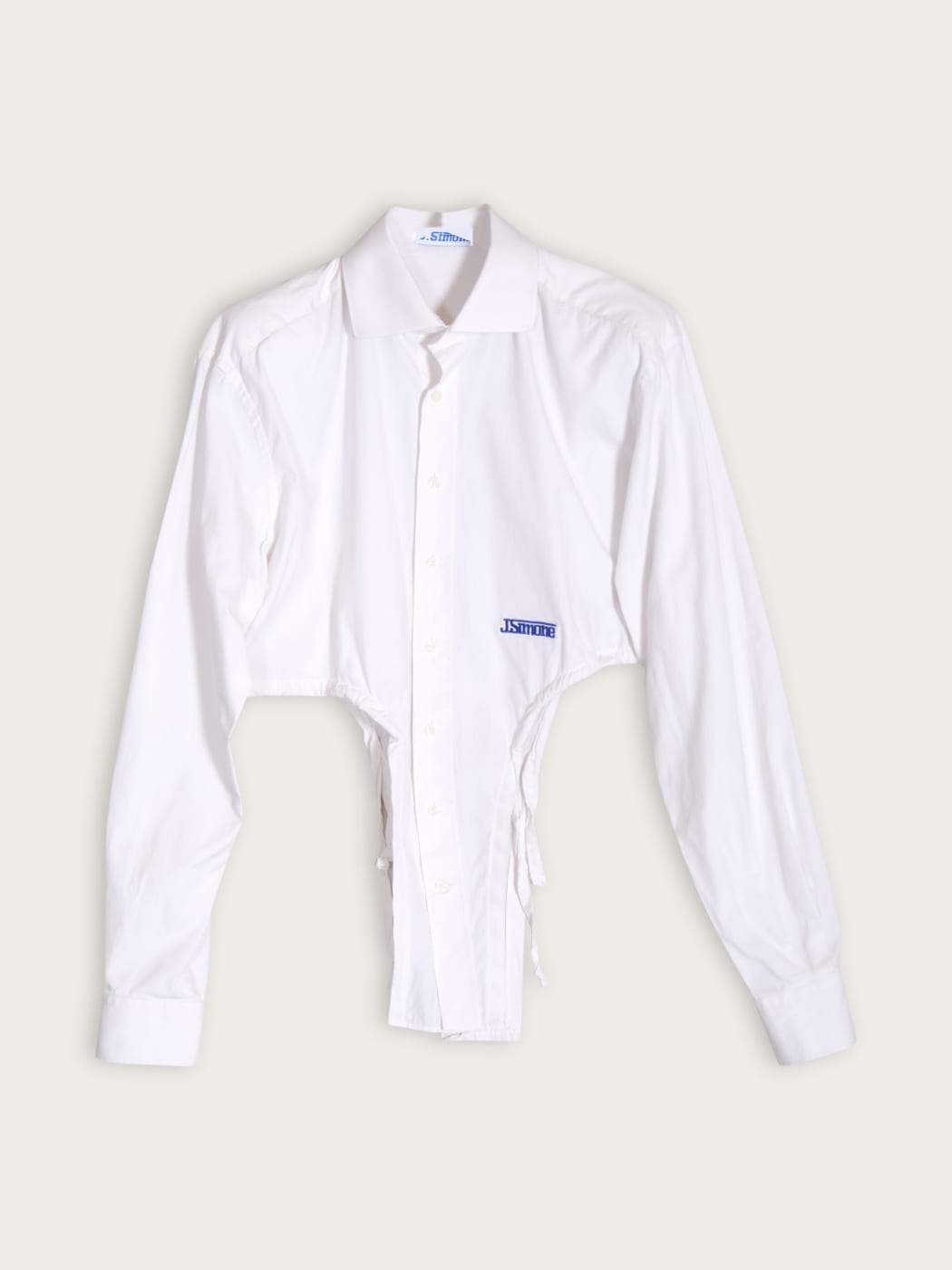 Photo principale du produit Body-Chemise Echancré à Epaulettes Blanc de la marque Maison J. Simone