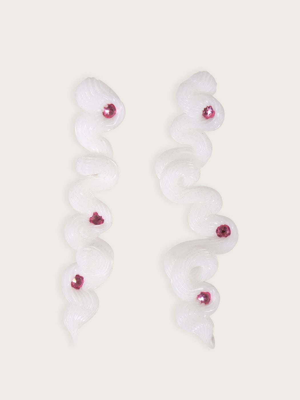 Photo principale du produit Boucles silicone blanches diamants roses de la marque House of Rubber