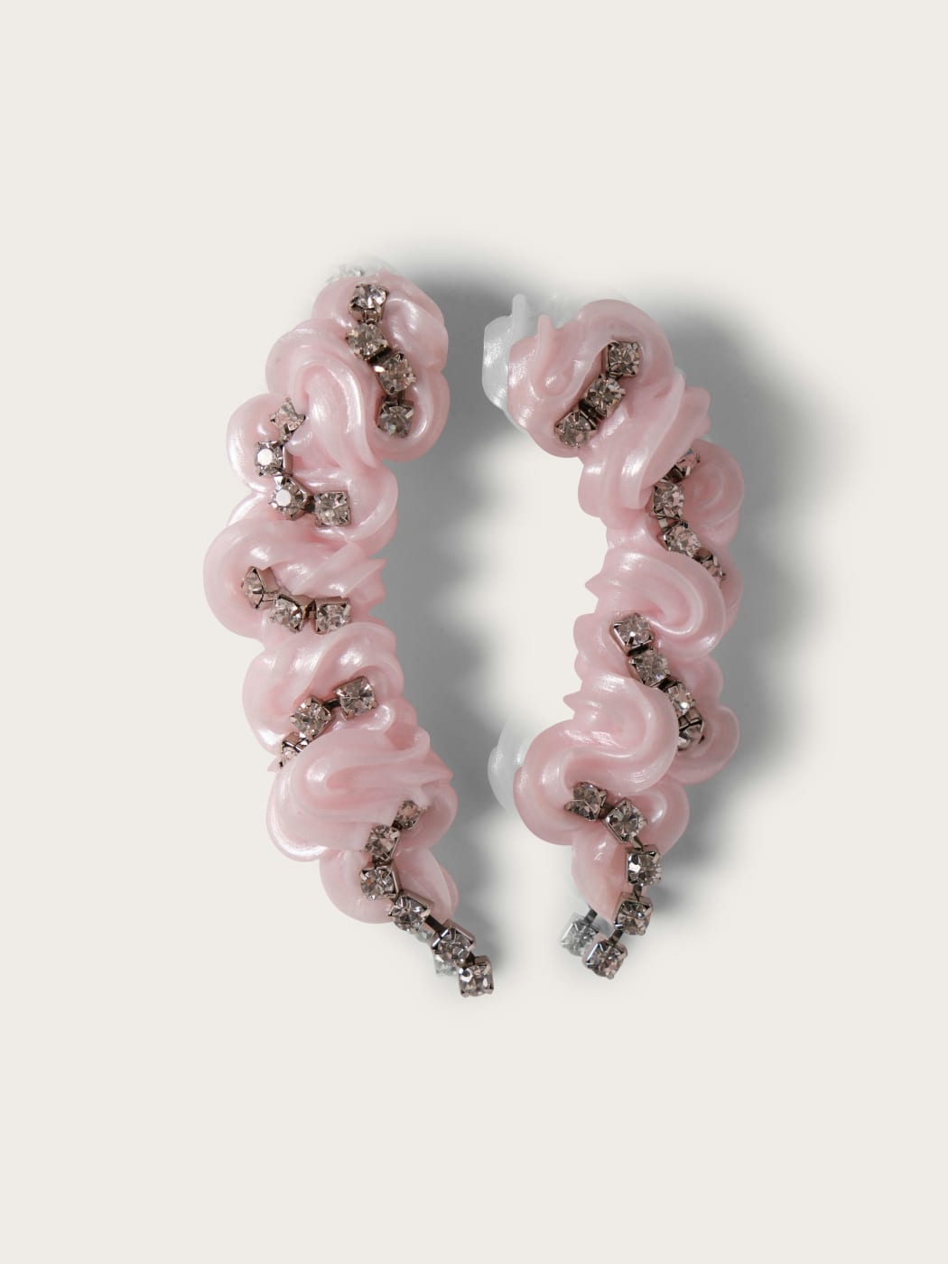 Photo principale du produit Boucles silicone roses diamants argentés  de la marque House of Rubber