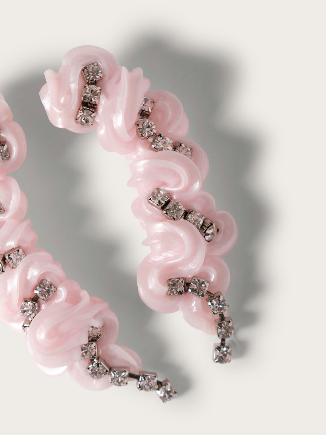 Photo secondaire du produit Boucles silicone roses diamants argentés  de la marque House of Rubber