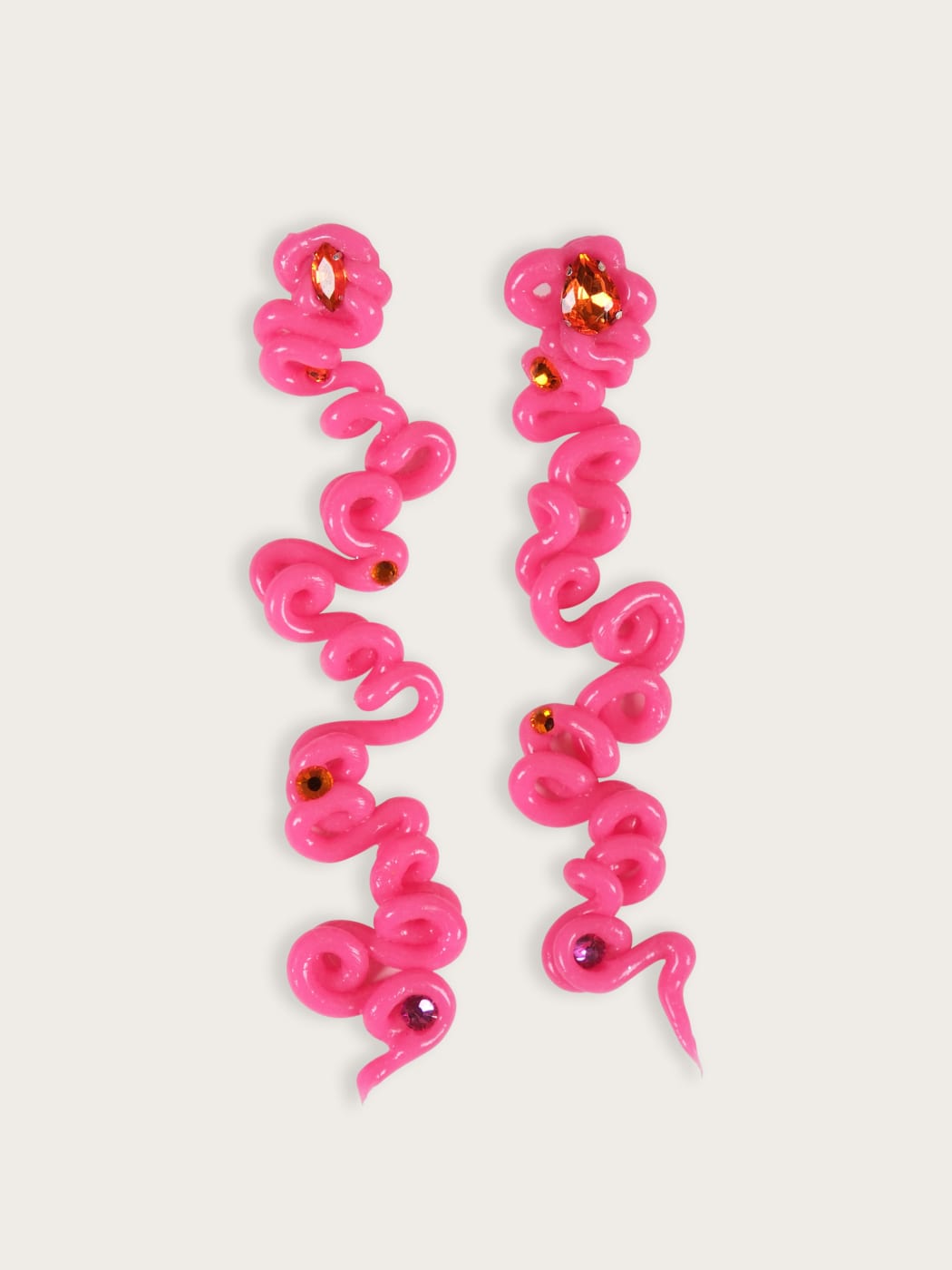 Photo principale du produit Boucles silicone roses diamants orange de la marque House of Rubber