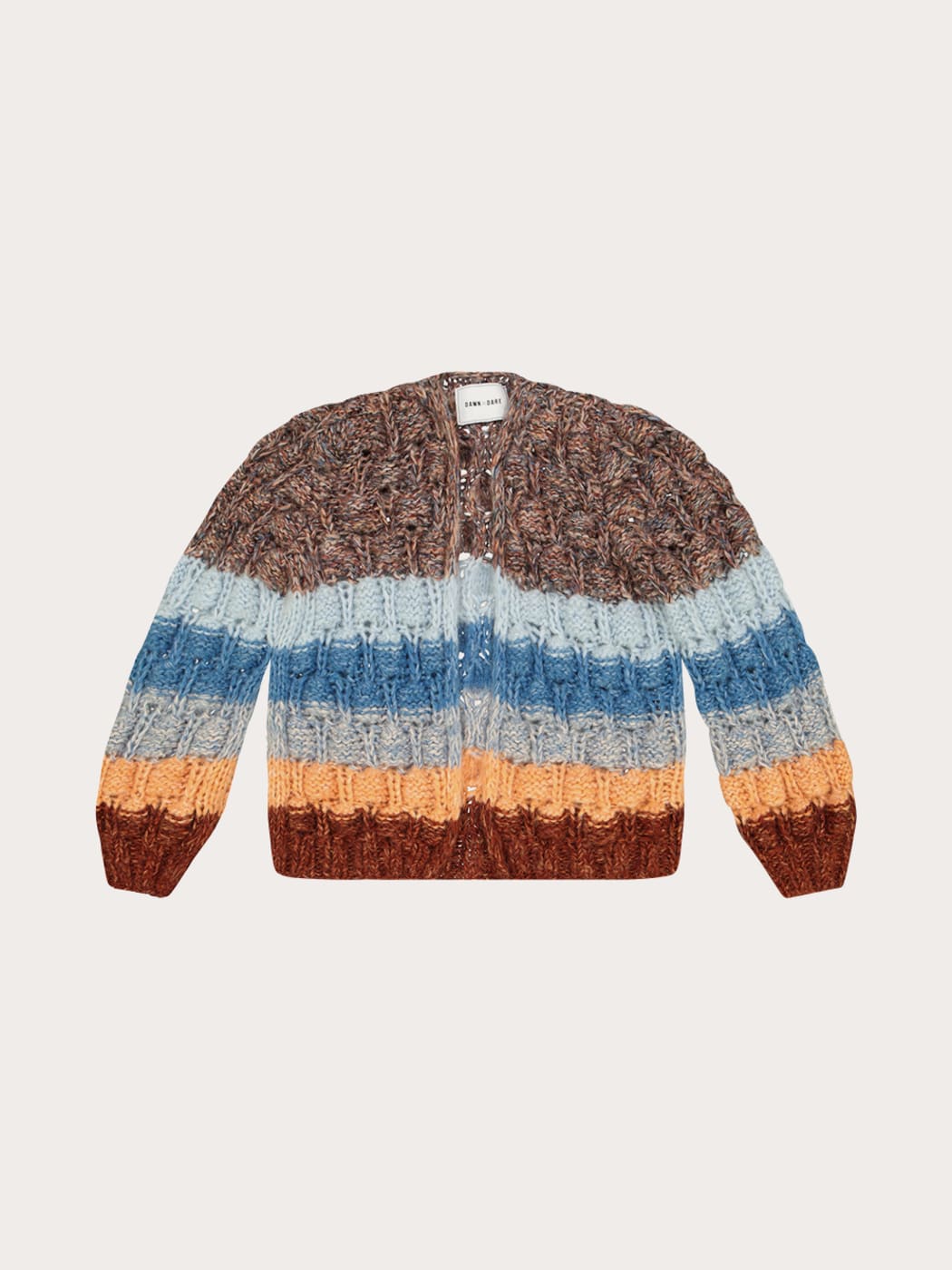 Photo principale du produit Cardigan en maille texturé multicolore de la marque Dawn x Dare