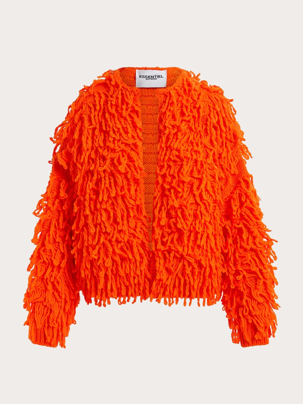 Photo principale du produit Cardigan fluffy orange de la marque Essentiel Antwerp