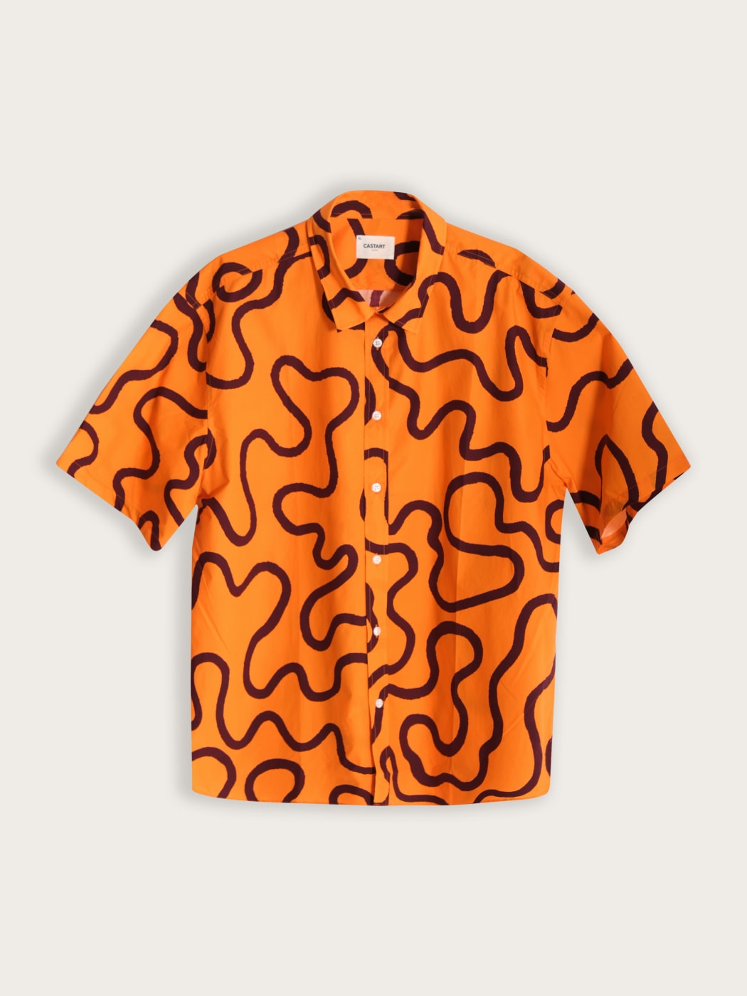 Photo principale du produit Chemise à manches courtes oversize orange de la marque Castart