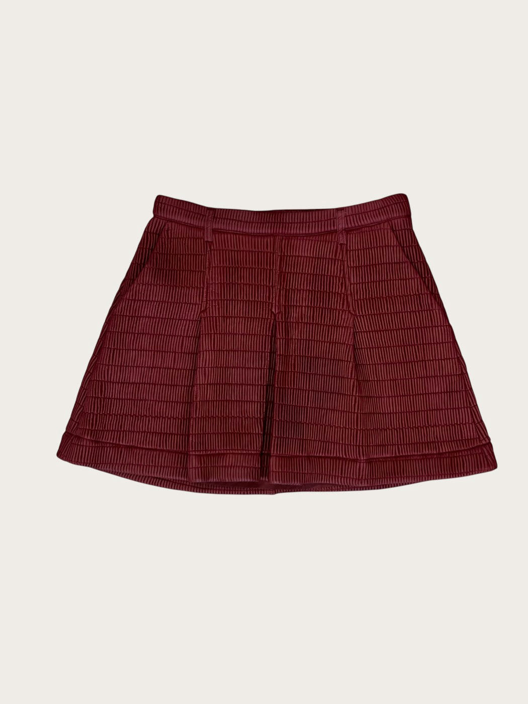 Photo principale du produit Jupe bordeaux gaufrée de la marque Dawn x Dare