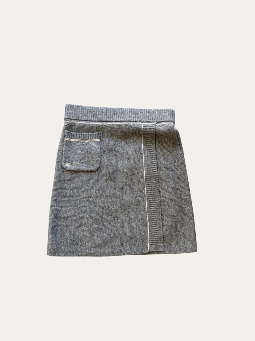 Photo principale du produit Jupe grise avec poche de la marque Absolut Cashmere