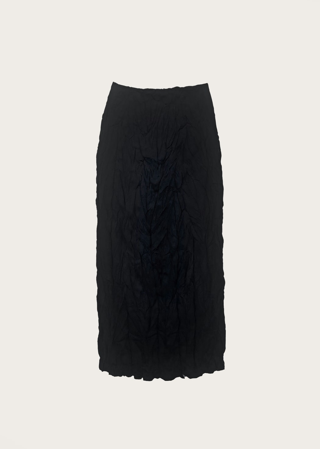 Photo principale du produit Jupe longue noire effet satin froissé de la marque Esthé