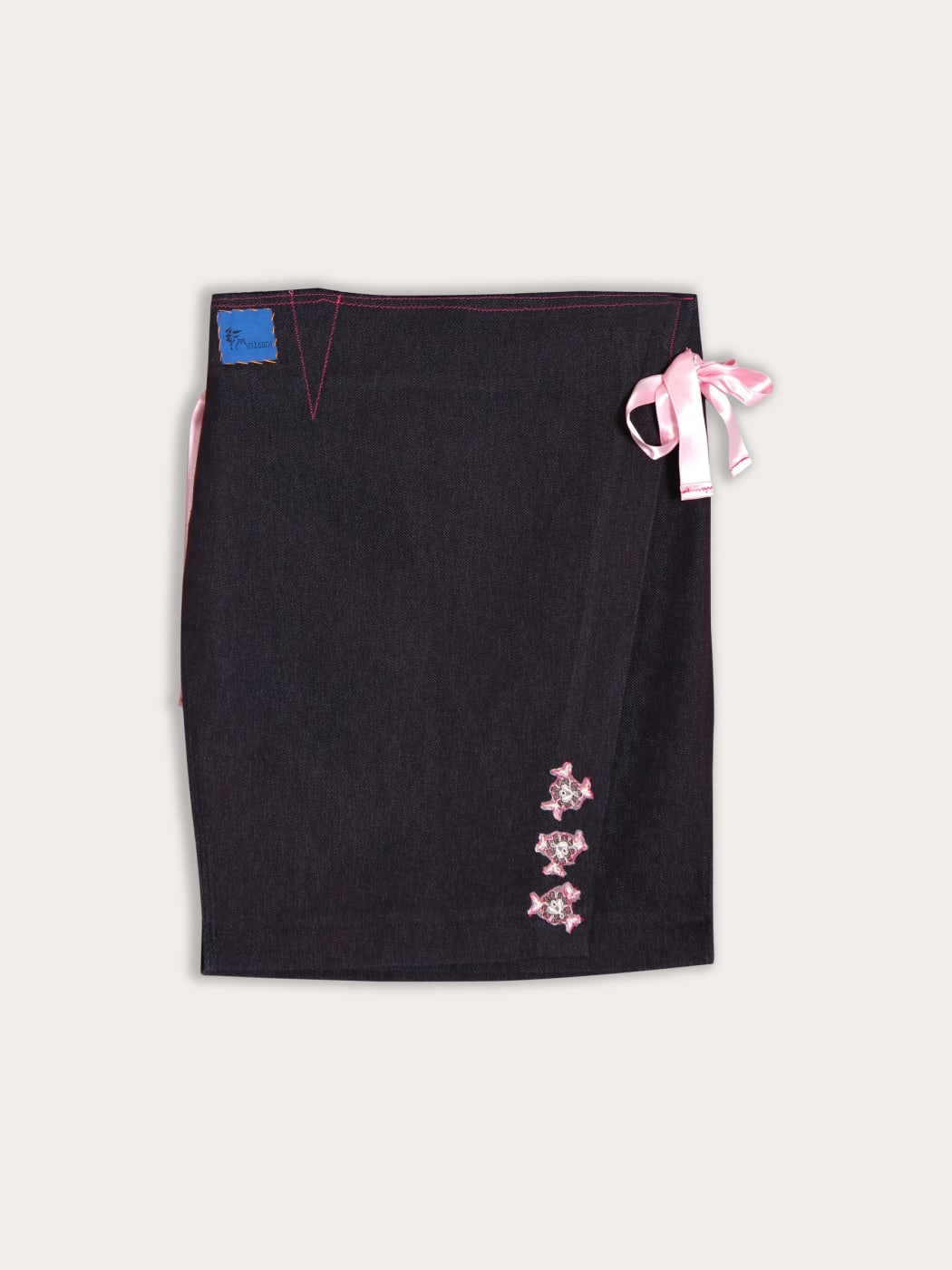 Photo principale du produit Jupe Portefeuille Denim Upcyclé  de la marque Meïloumi