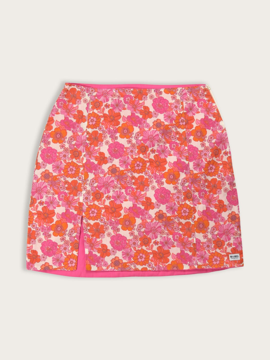 Photo principale du produit Jupe réversible rose à fleurs de la marque Suzel