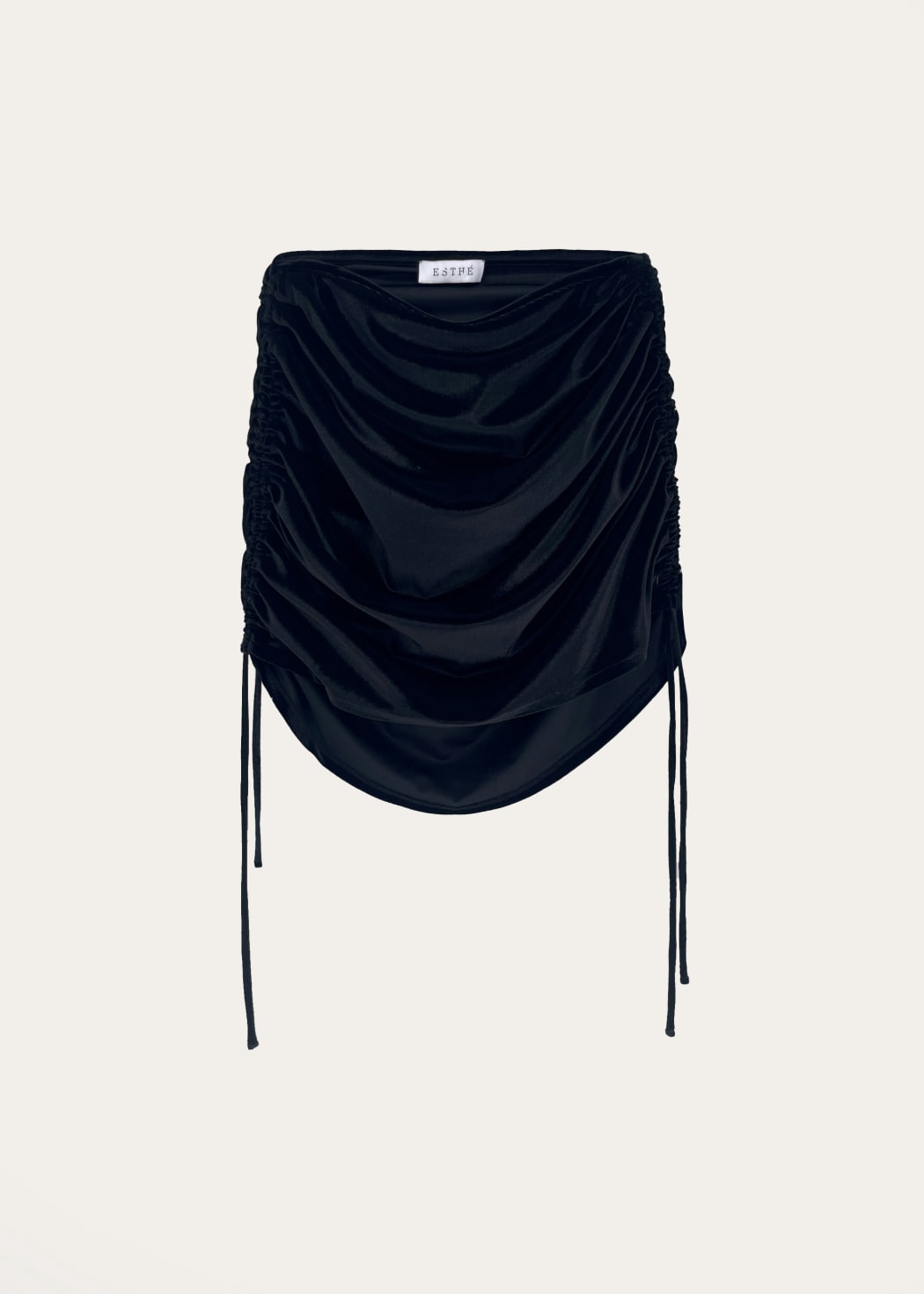 Photo principale du produit Mini Jupe en velours noire ajustable de la marque Esthé