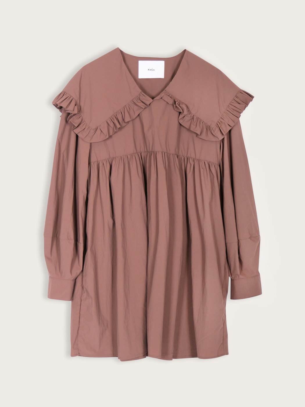Photo principale du produit MIni Robe marron à col claudine de la marque KkCo