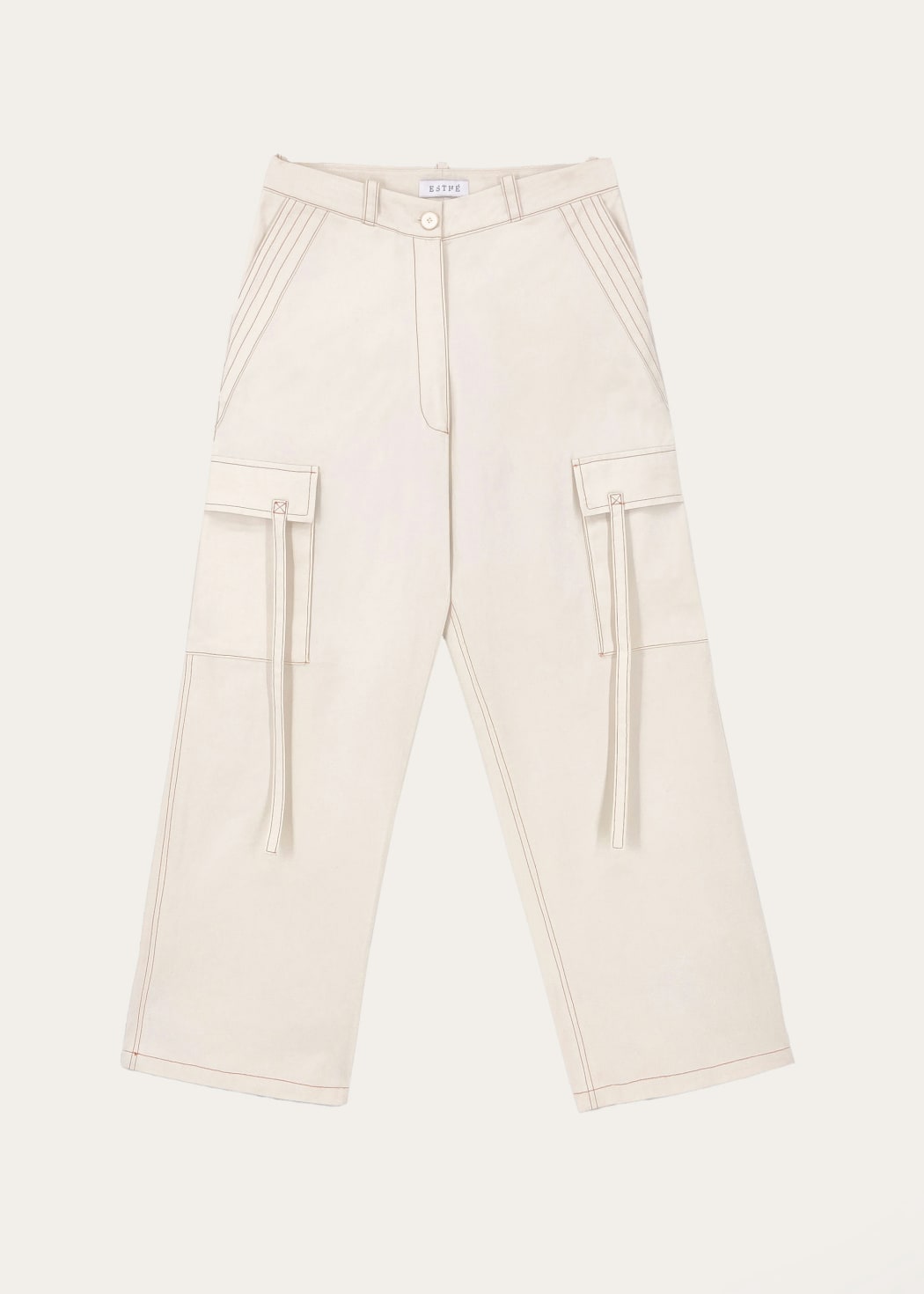 Photo principale du produit Pantalon cargo crème  de la marque Esthé
