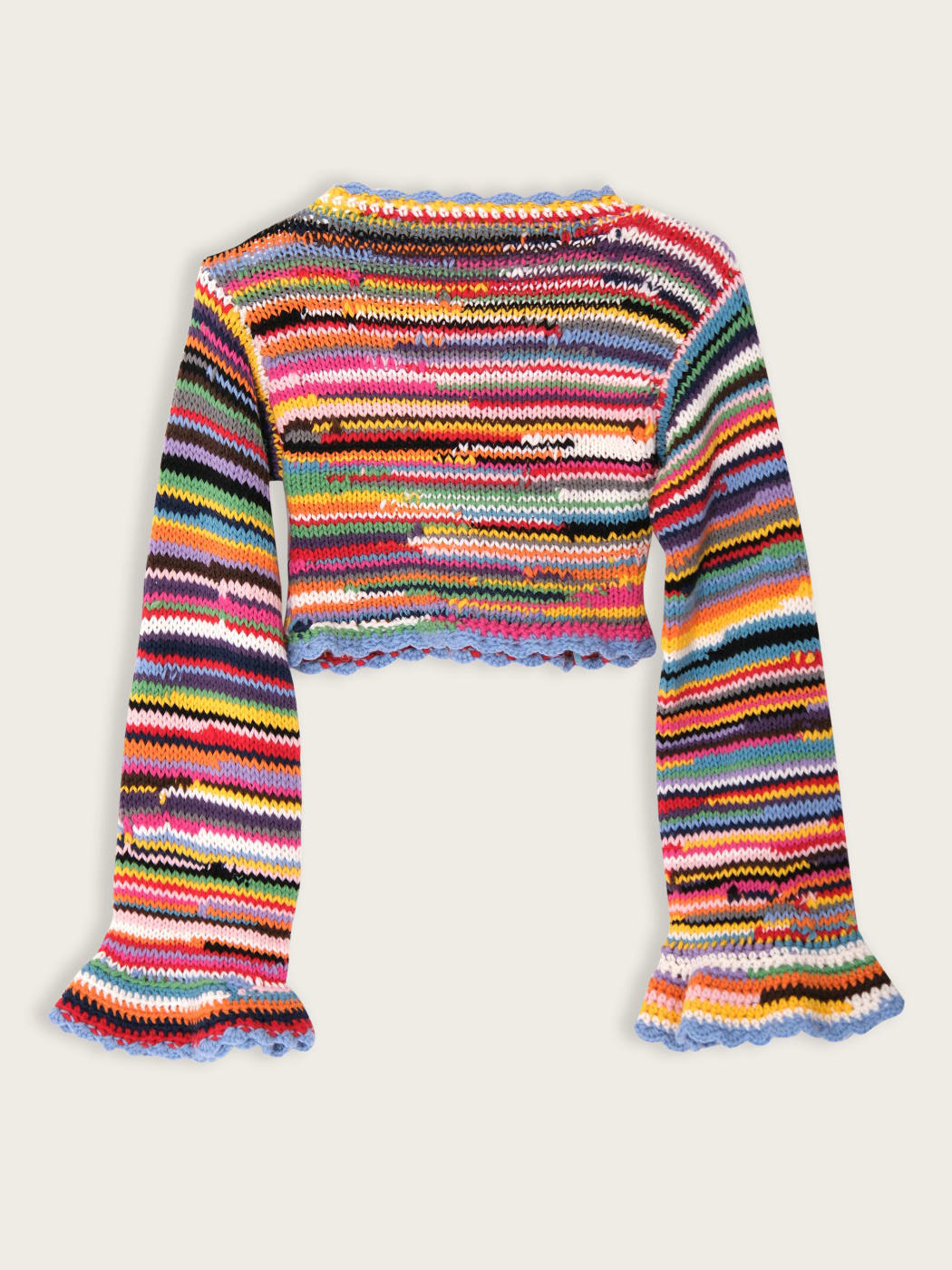 Photo secondaire du produit Pull crop en laine multicolore de la marque Kundalini Knitwear