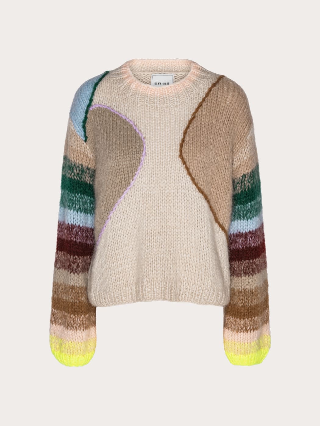 Photo principale du produit Pull en maille à empiècements de la marque Dawn x Dare