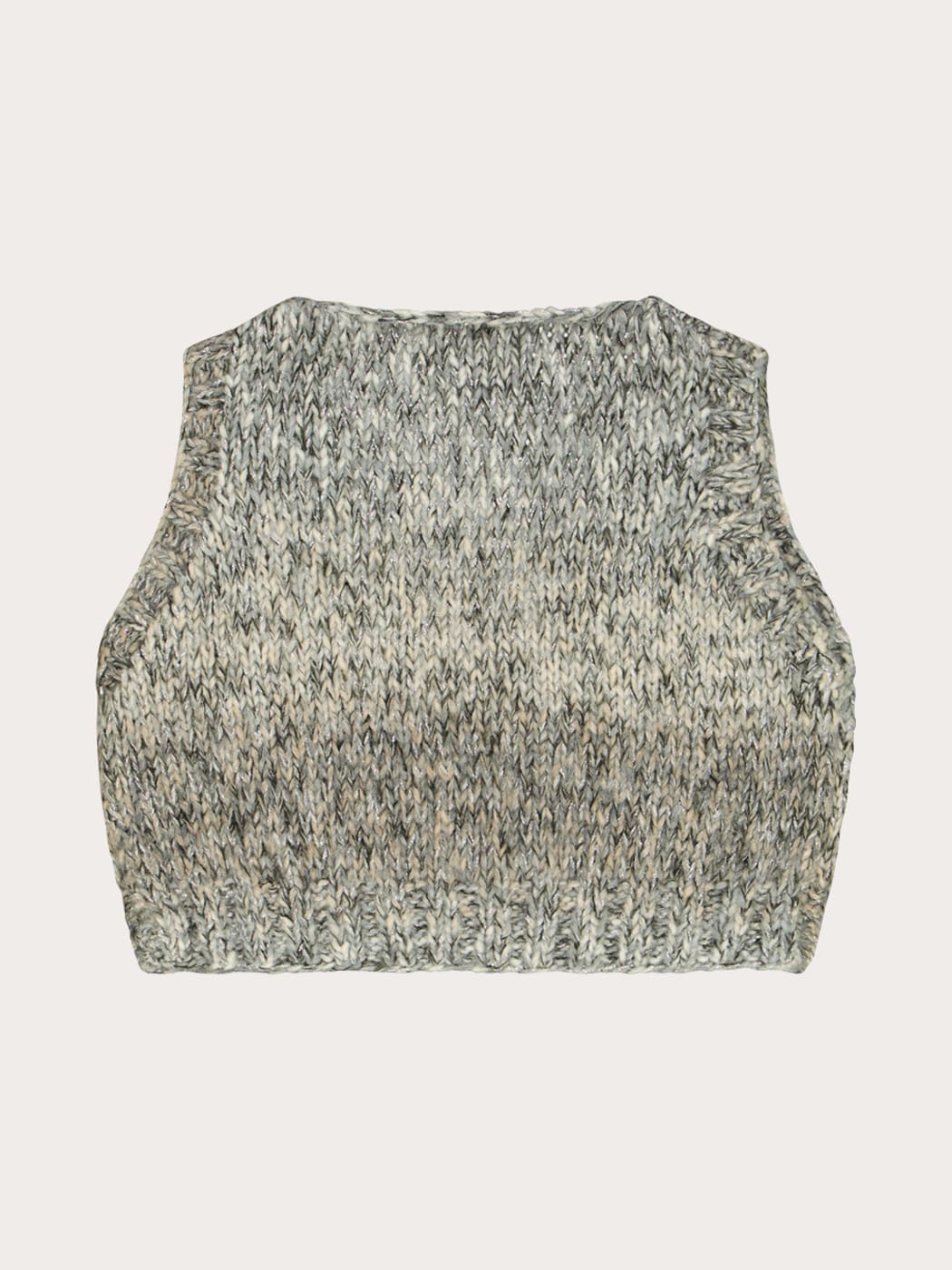 Photo secondaire du produit Pull en maille gris à paillettes sans manches de la marque Dawn x Dare