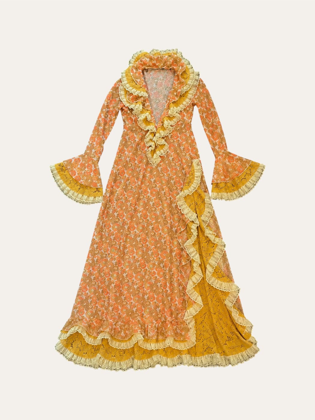 Photo principale du produit Robe longue dentelle orange  de la marque Celia B