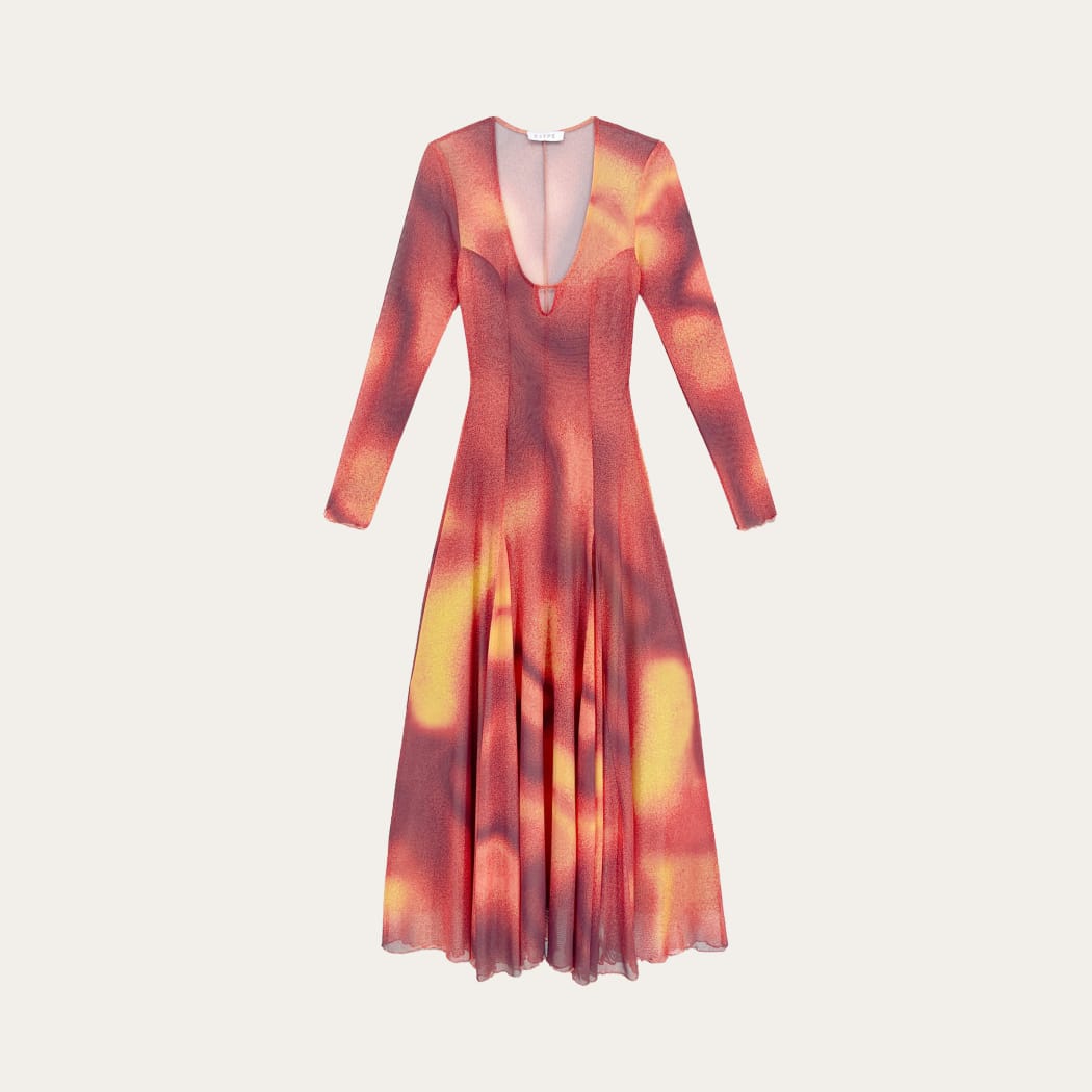 Photo principale du produit Robe longue orange de la marque Esthé