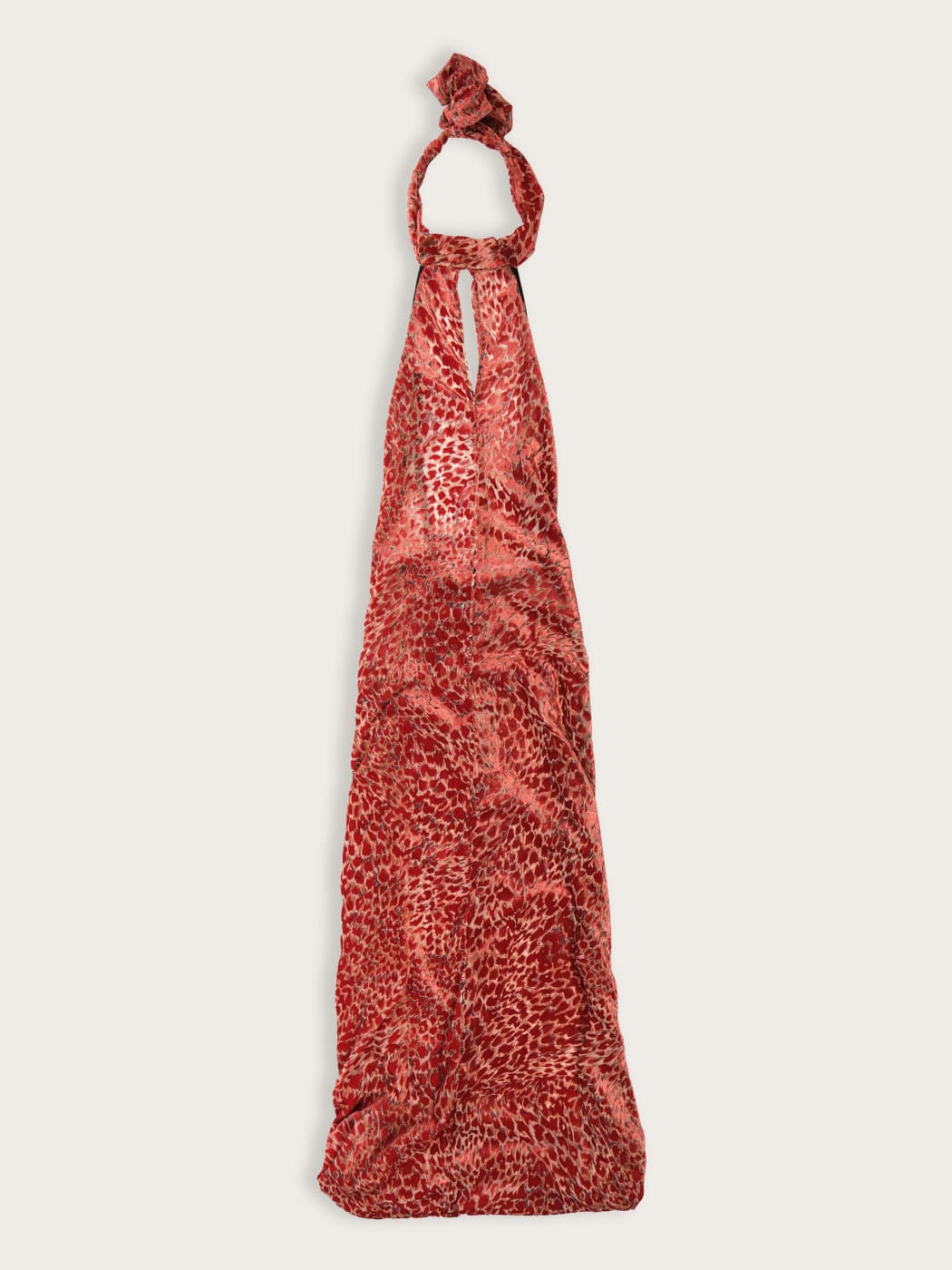 Photo principale du produit Robe longue orange bicolore léopard de la marque Kaema 
