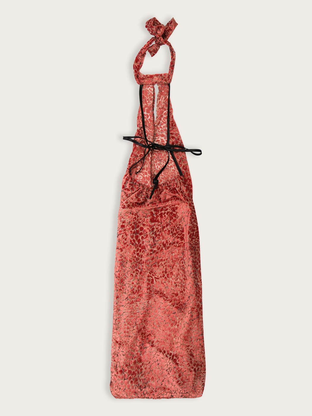 Photo secondaire du produit Robe longue orange bicolore léopard de la marque Kaema 