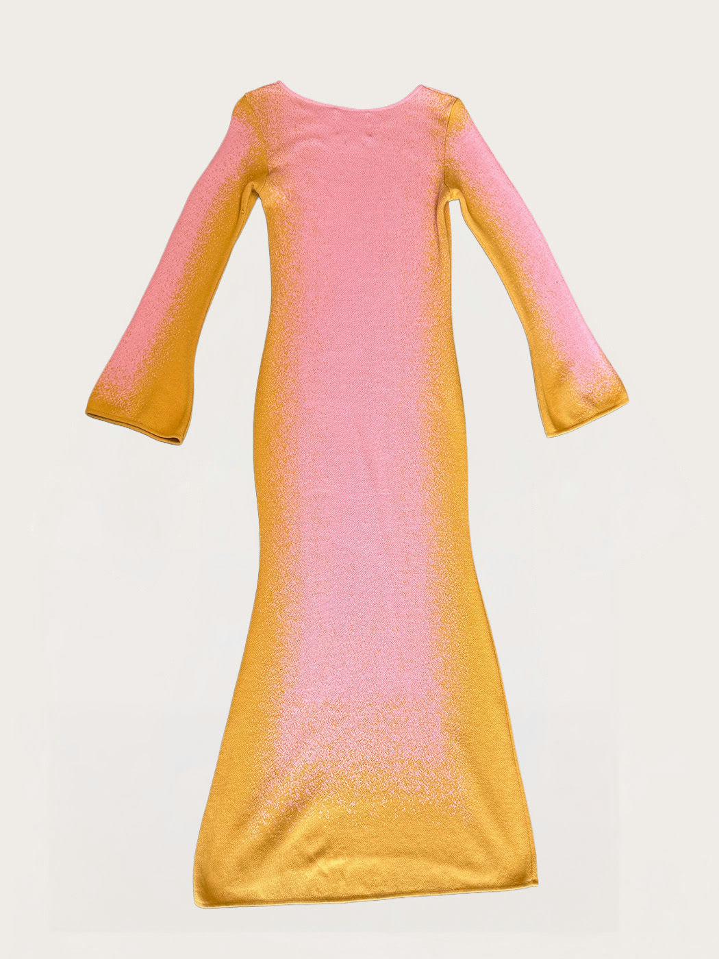 Photo secondaire du produit Robe maxi manches longues dégradée rose et jaune de la marque Annaiss Yucra