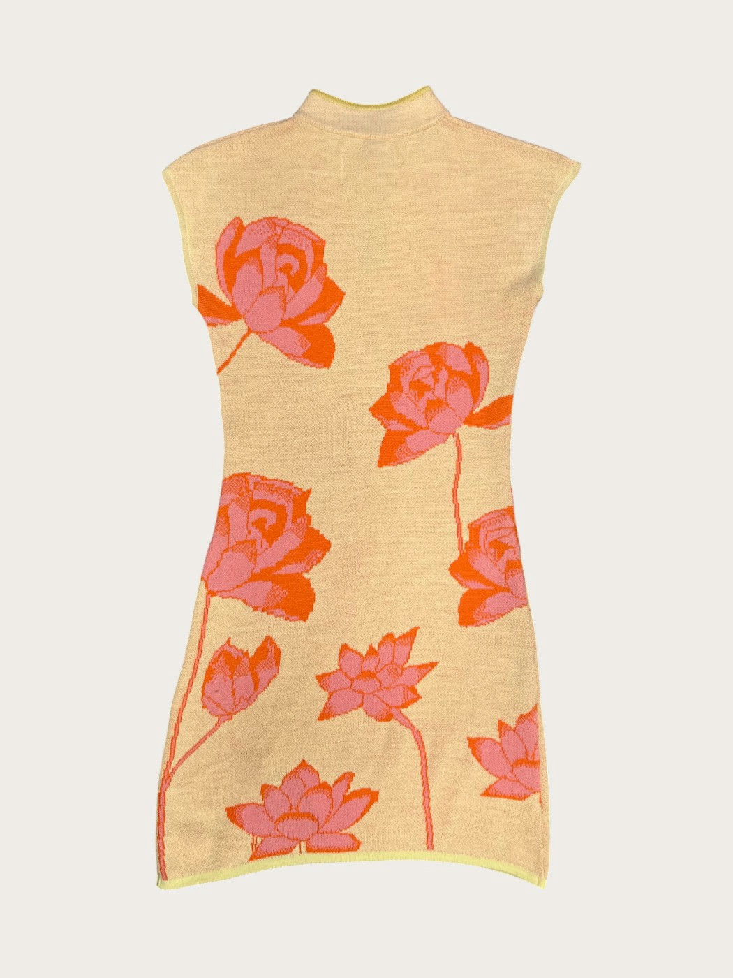 Photo secondaire du produit Robe mini jaune à motifs inspiration japonaise de la marque Annaiss Yucra