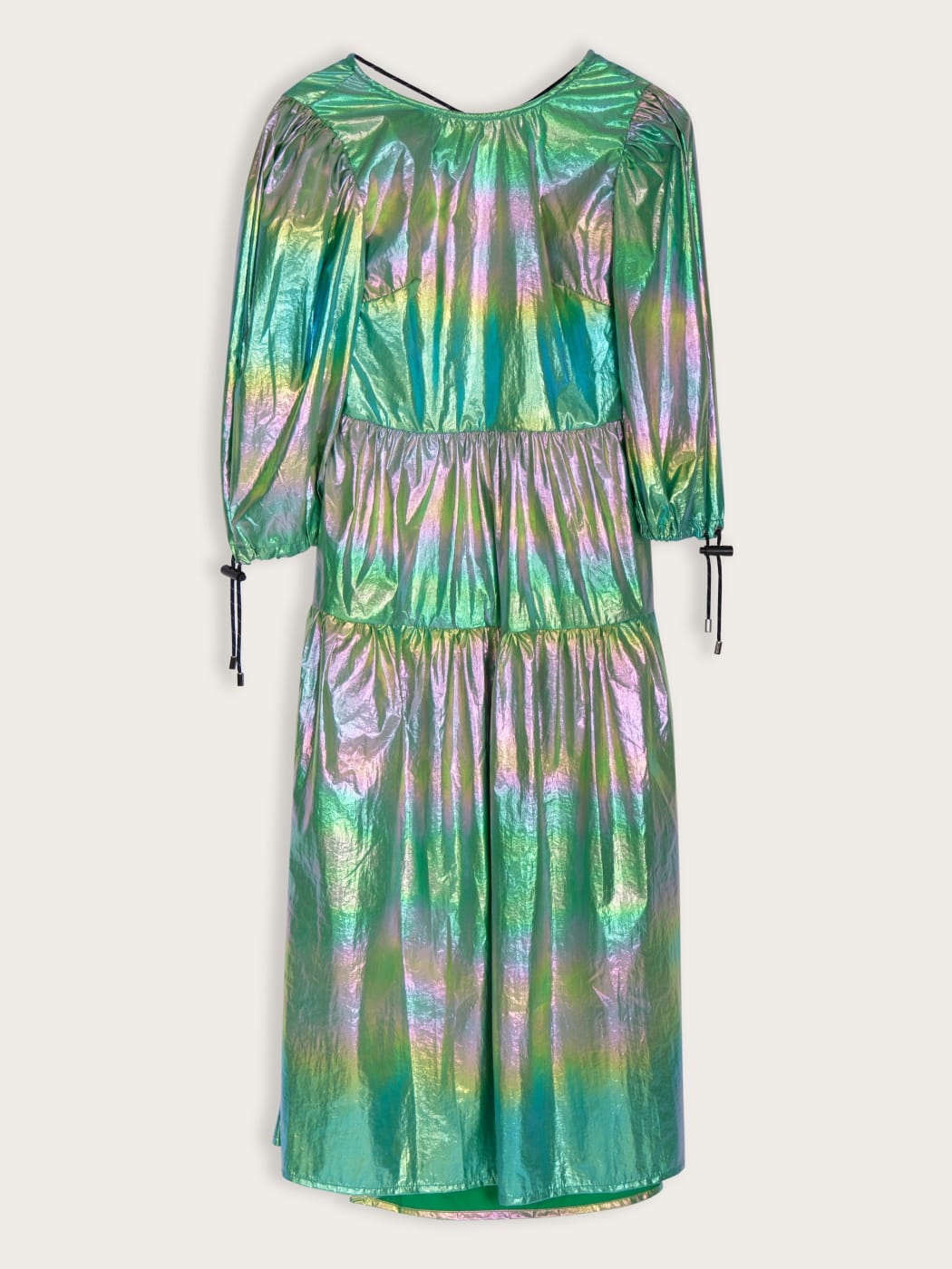 Photo principale du produit Robe verte métallique dos nu de la marque KkCo
