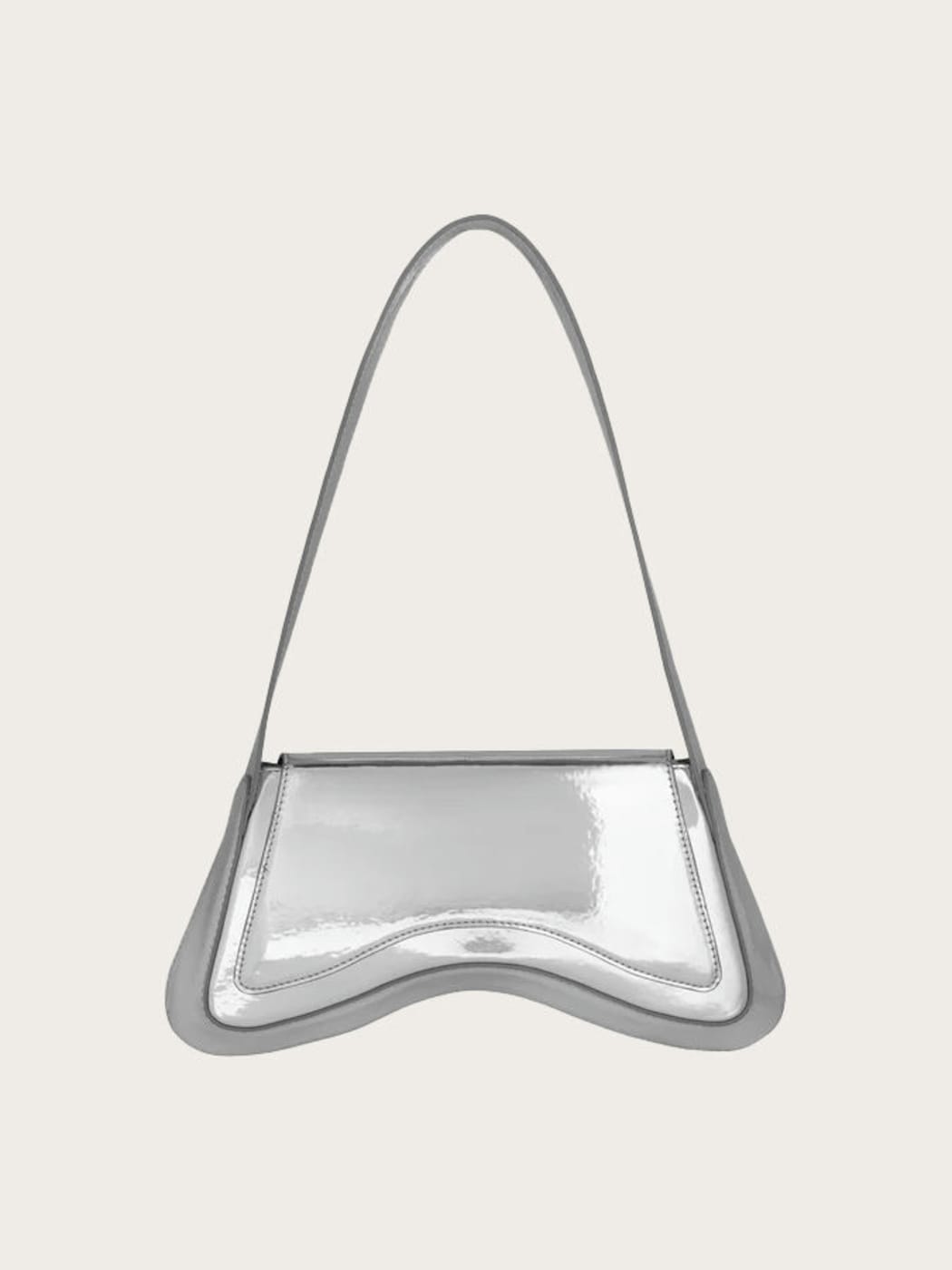 Photo principale du produit Sac argenté arrondi de la marque Glynit
