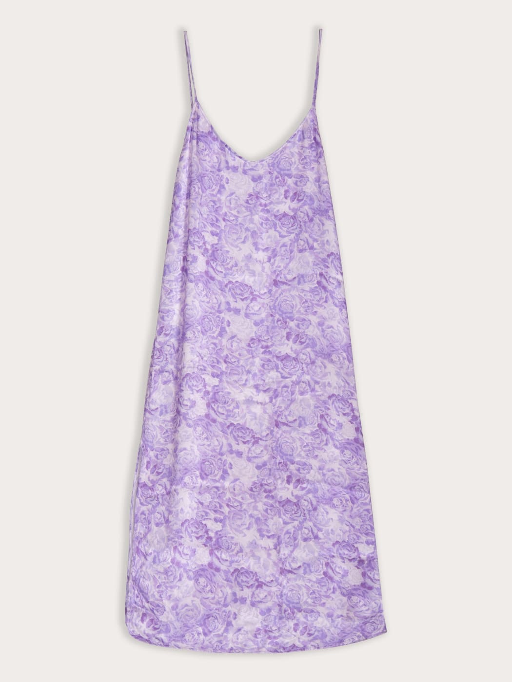 Photo principale du produit Slip Dress Violette Ganni en Soie à Fines Bretelles de la marque Ganni