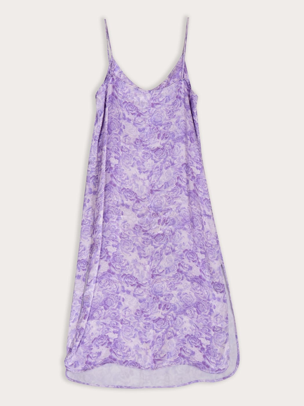 Photo secondaire du produit Slip Dress Violette Ganni en Soie à Fines Bretelles de la marque Ganni