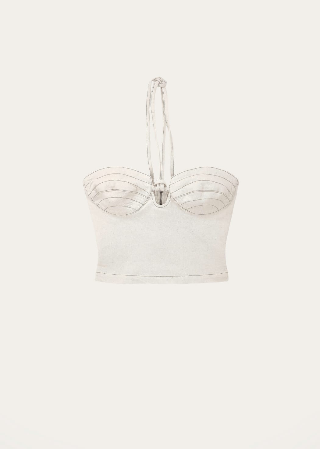 Photo principale du produit Top denim blanc de la marque Esthé