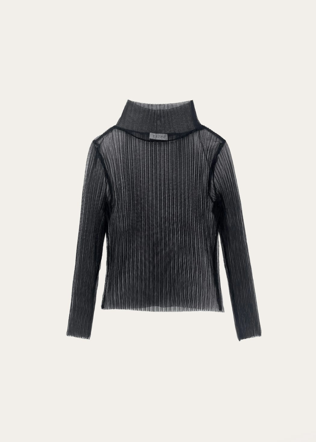 Photo principale du produit Top en mesh transparent noir col montant  de la marque Esthé