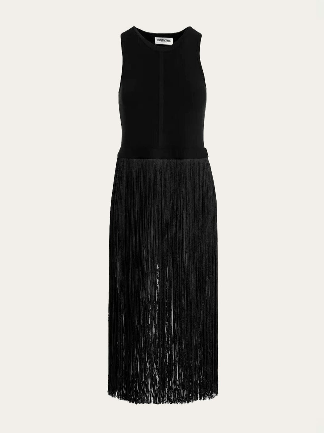 Photo principale du produit Top noir à franges de la marque Essentiel Antwerp