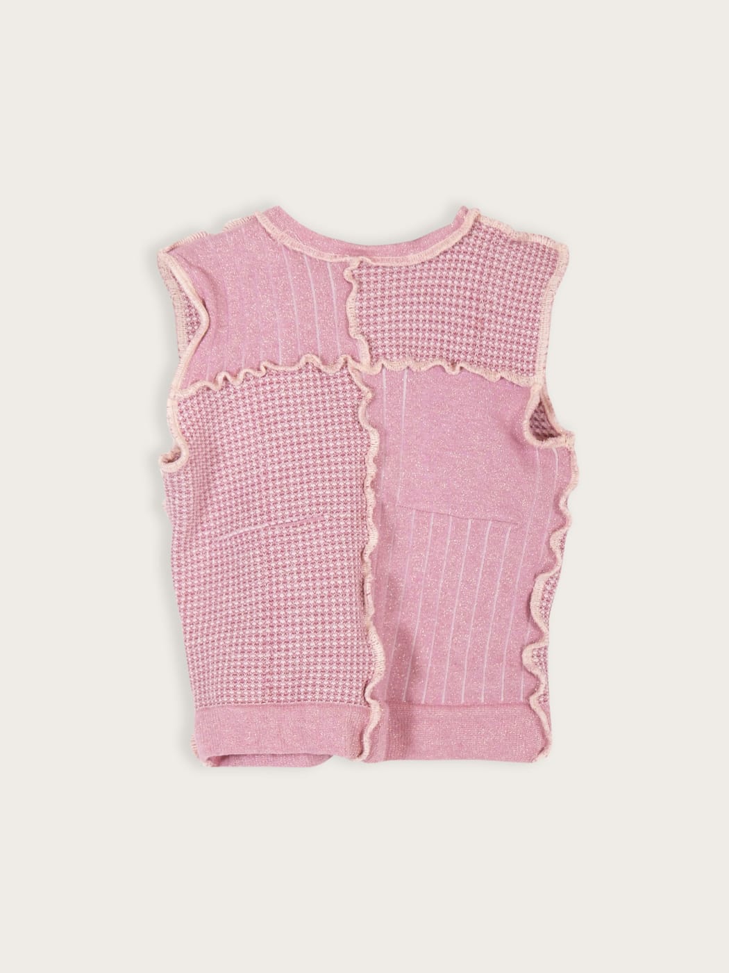 Photo secondaire du produit Top patchwork rose pailleté de la marque Mahaud