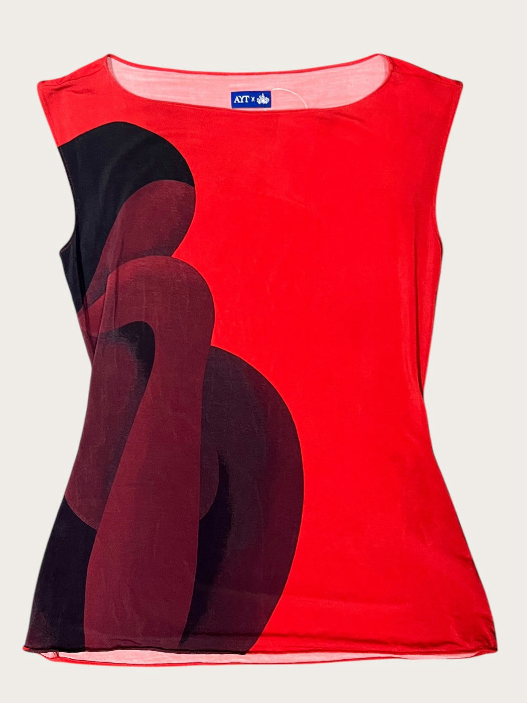 Photo principale du produit Top stretch rouge à motifs  de la marque AYT Studio