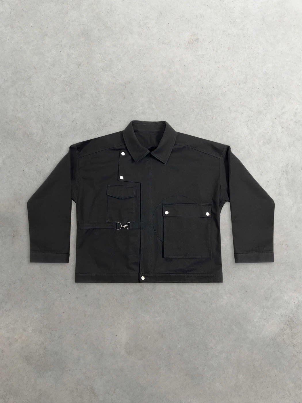 Photo principale du produit Veste Noire Leloup à Poches et Mousquetons  de la marque Leloup