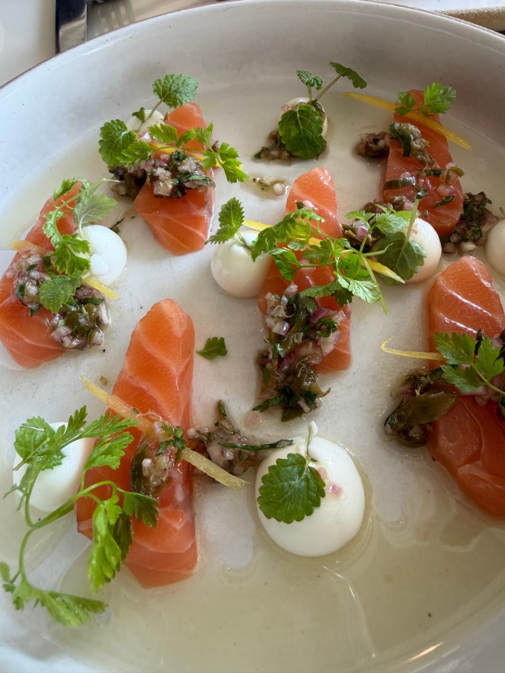 Salmon Sashimi at The Beam