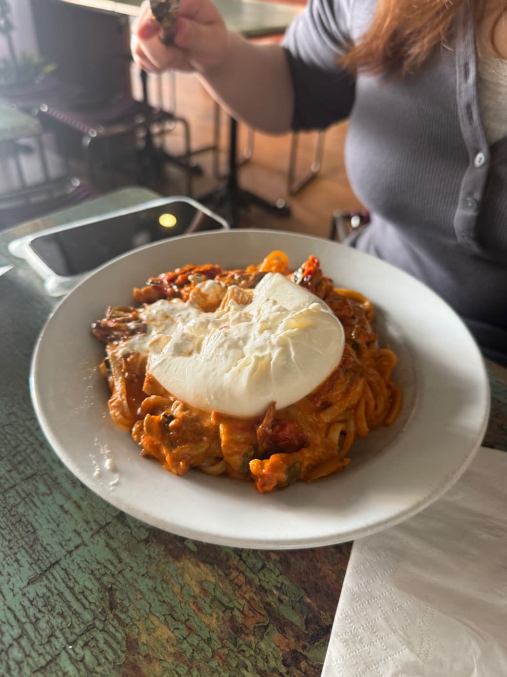 Pollo Fettuccine at The Italian Bowl