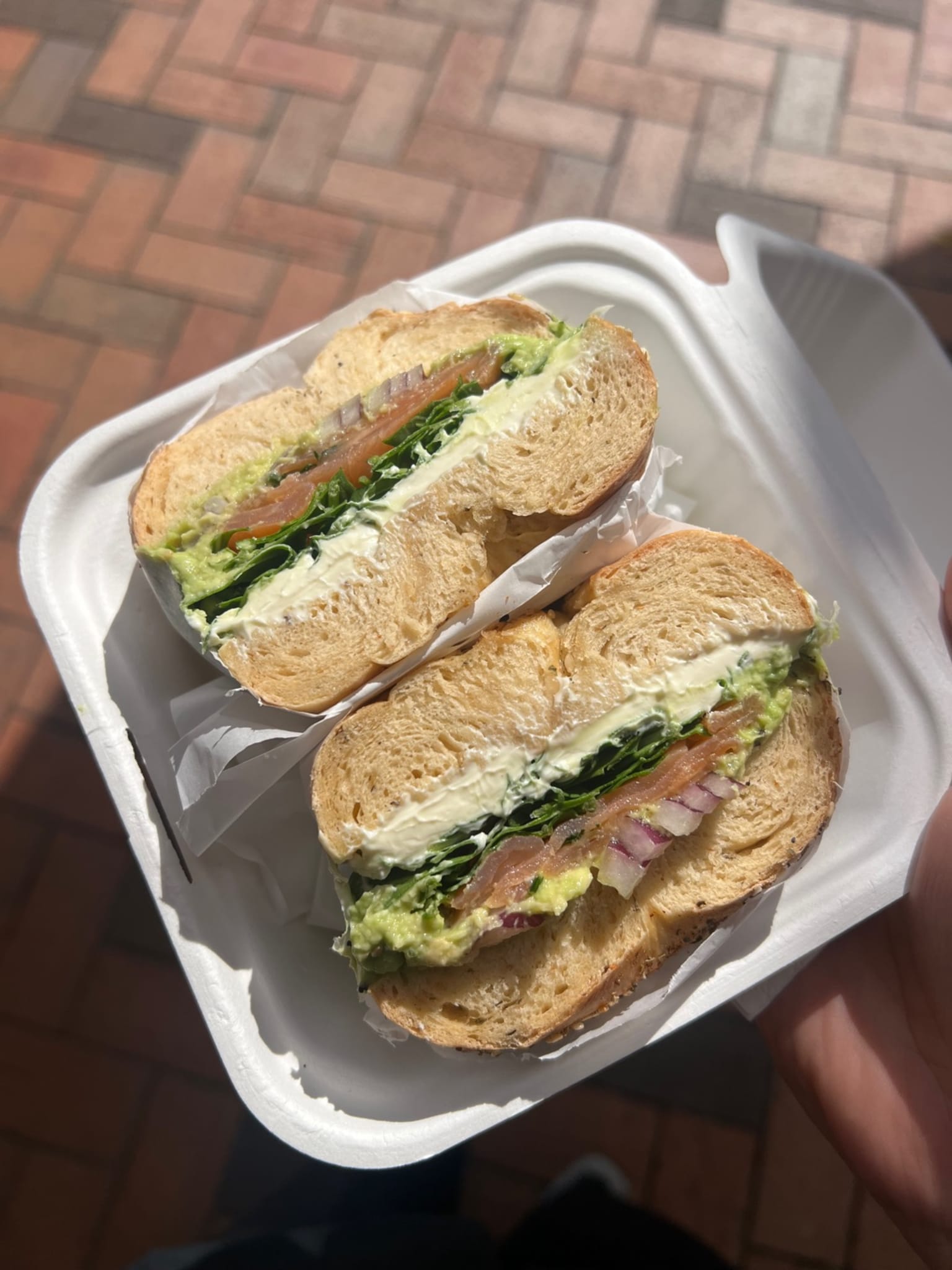 Smoked Salmon Bagel at Here Cafe